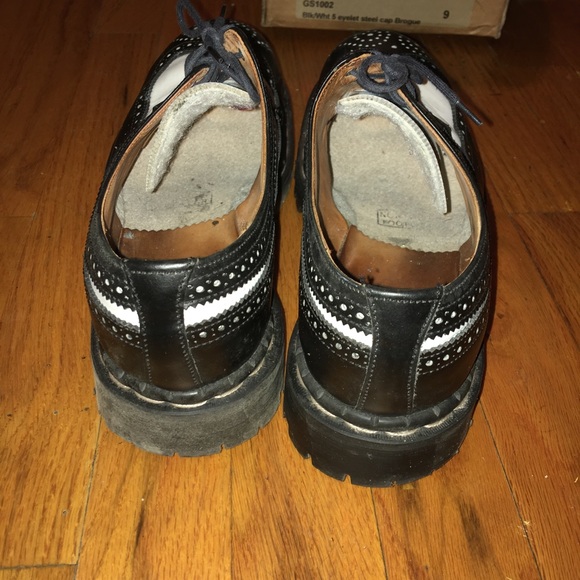 Vintage Gripfast Oxford Black-White wingtip brogue - Picture 5 of 8